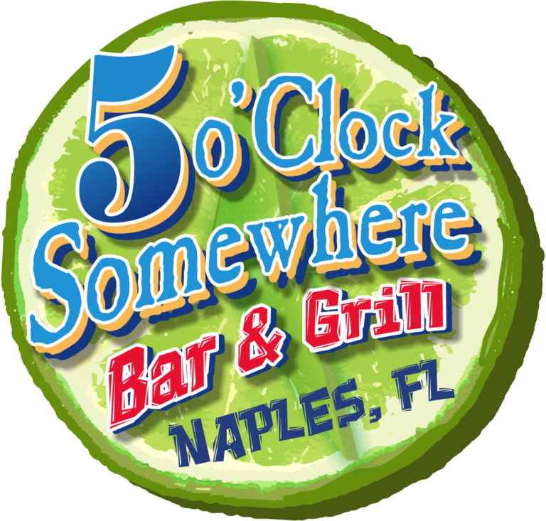 5 oClock Bar and Grill Naples Lime Logo Transparent Background 768x733
